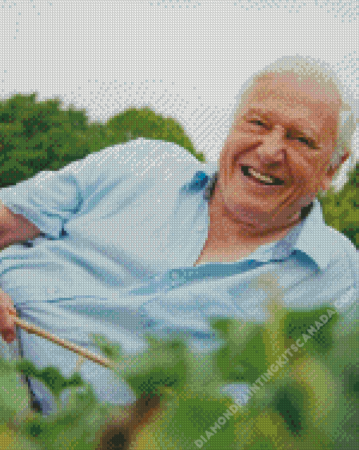 David Attenborough Laughing Diamond Painting