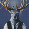 Deer Animal Wearing A Suit Diamond Painting