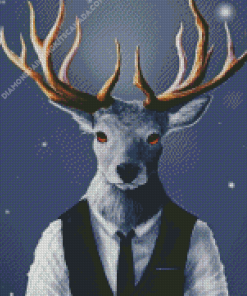 Deer Animal Wearing A Suit Diamond Painting