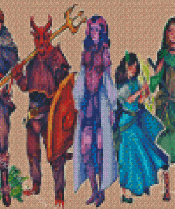 Dnd Party Game Characters Art Diamond Painting