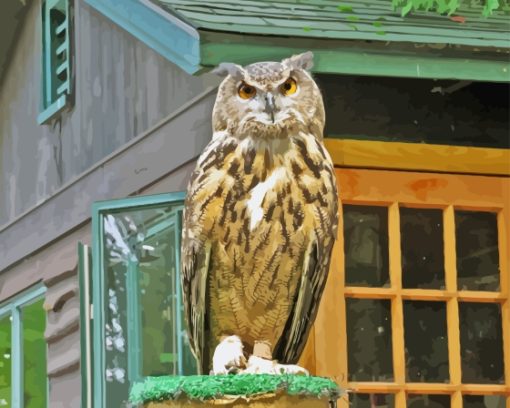 Eurasian Eagle Owl Diamond Painting