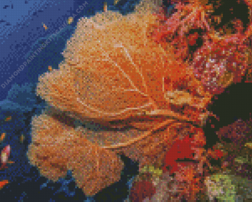 Fan Coral With Fishes Diamond Painting