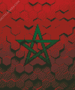 Flag of Morocco Abstract Diamond Painting