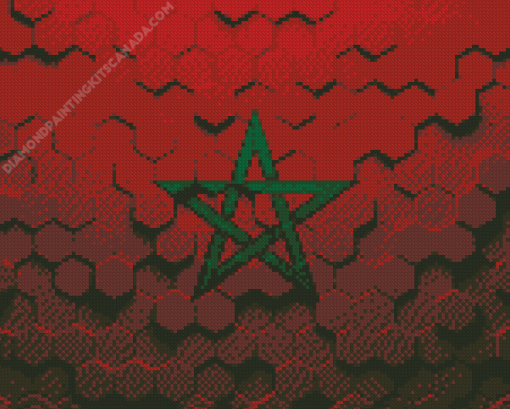 Flag of Morocco Abstract Diamond Painting