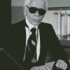 German Karl Lagerfeld Diamond Painting