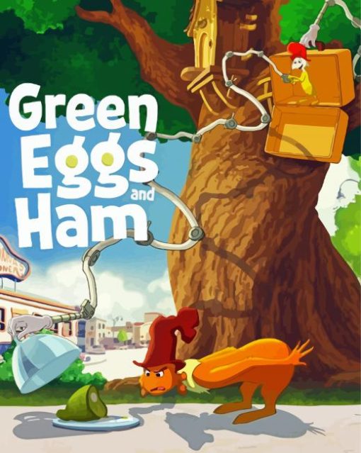 Green Eggs and Ham Poster Diamond Painting