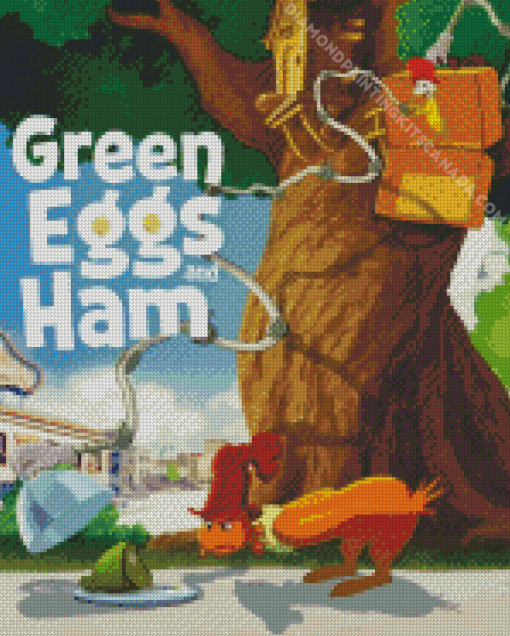 Green Eggs and Ham Poster Diamond Painting