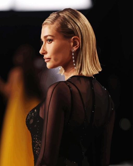 Hailey Bieber Back Side Diamond Painting