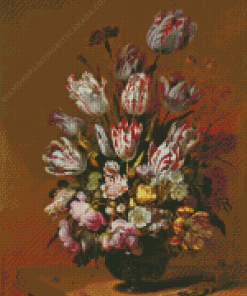 Hans Bollongier Tulips In A Vase Diamond Painting