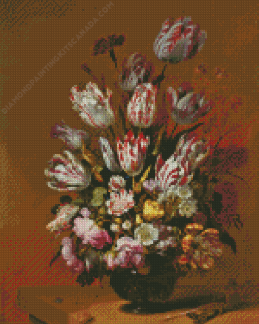 Hans Bollongier Tulips In A Vase Diamond Painting