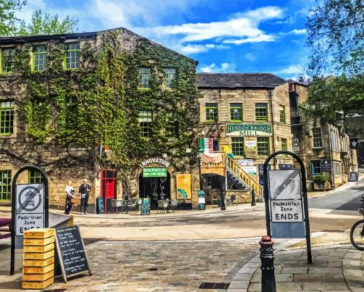 Hebden Bridge Streets Diamond Painting