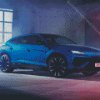 Lamborghini Urus Blue Car Diamond Painting