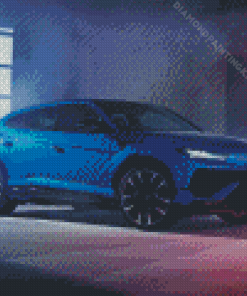 Lamborghini Urus Blue Car Diamond Painting
