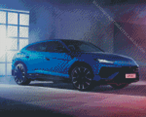 Lamborghini Urus Blue Car Diamond Painting