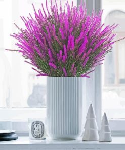Lavender In Vase With Window Diamond Painting