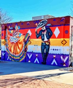 Lubbock Colorful Mural Diamond Painting