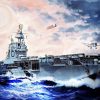 Military Ships USS Enterprise in Sea Diamond Painting