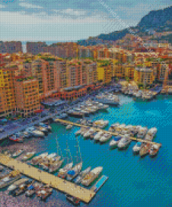 Monaco Harbour View Diamond Painting