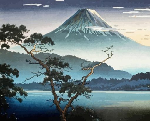 Mountain Woodblock Diamond Painting