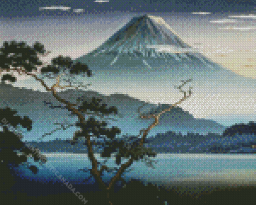 Mountain Woodblock Diamond Painting