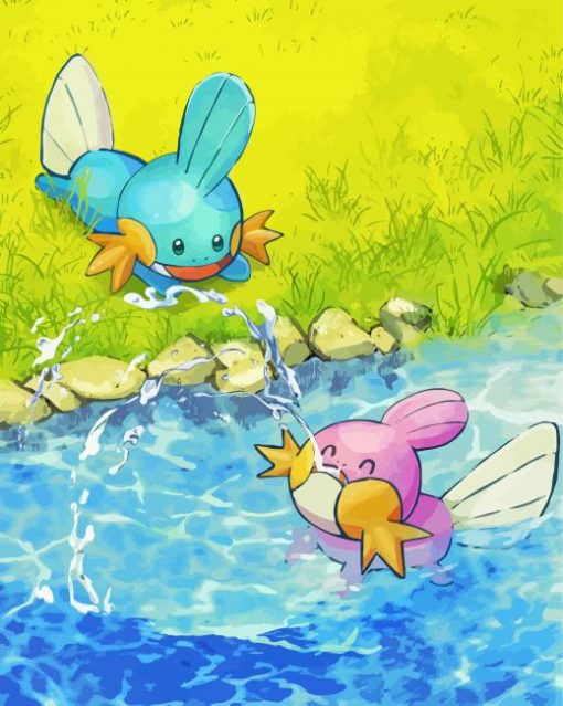 Mudkip Pokemon Species Diamond Painting