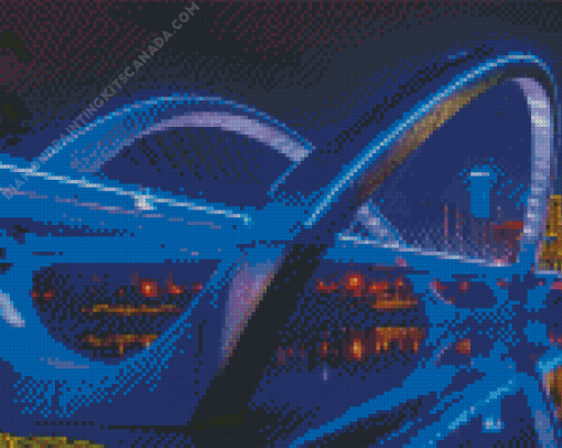 Nanning Bridge at Night Diamond Painting