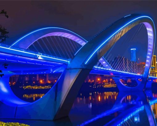 Nanning Bridge at Night Diamond Painting