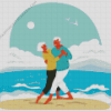 Old Couple Dancing on Beach Diamond Painting