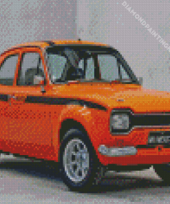 Orange Mexico Ford Car Diamond Painting