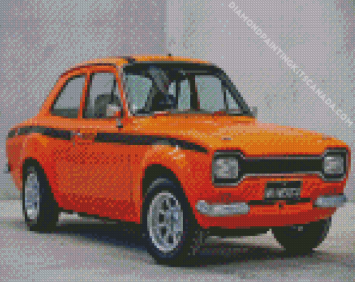 Orange Mexico Ford Car Diamond Painting