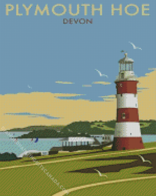 Plymouth Hoe Devon Poster Diamond Painting