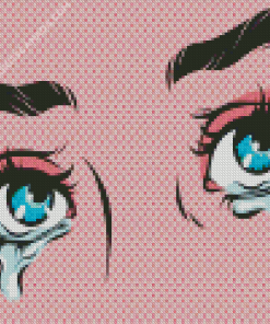 Pop Art Sad Eyes Diamond Painting