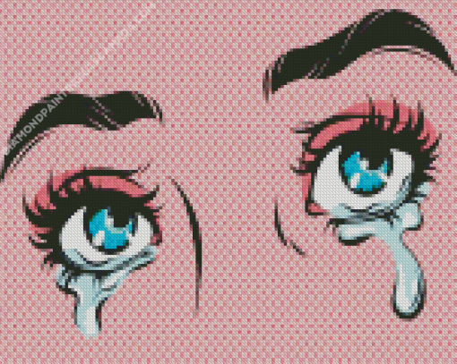 Pop Art Sad Eyes Diamond Painting