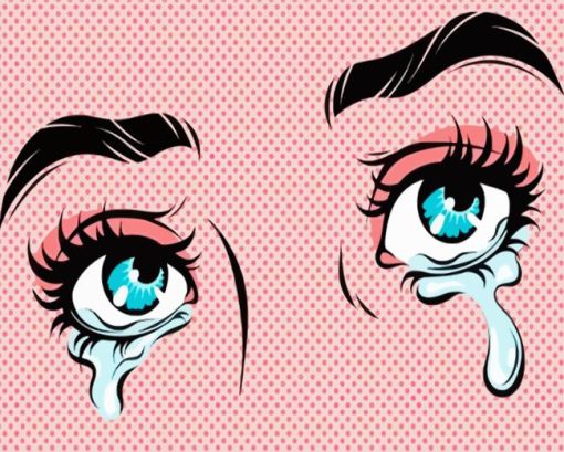 Pop Art Sad Eyes Diamond Painting