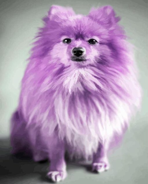 Purple Puppy Diamond Painting