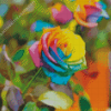 Rainbow Rose Diamond Painting