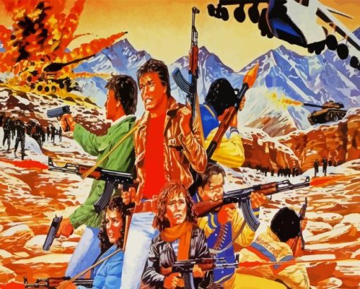 Red Dawn Characters Art Diamond Painting