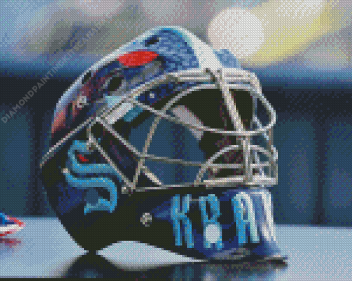 Seattle Kraken Helmet Diamond Painting