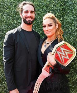 Seth Rollins And Becky Lynch Diamond Painting