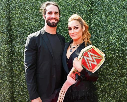 Seth Rollins And Becky Lynch Diamond Painting