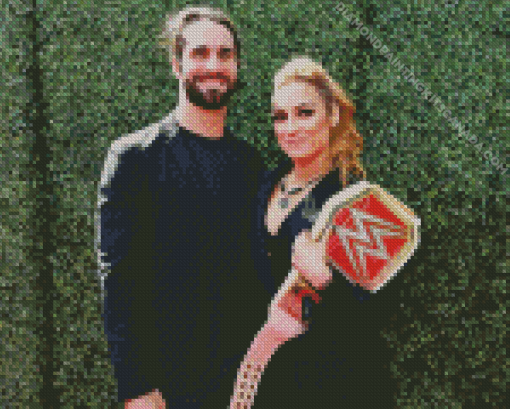 Seth Rollins And Becky Lynch Diamond Painting