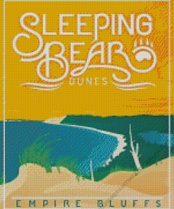 Sleeping Bear Dunes Lakeshore Poster Diamond Painting