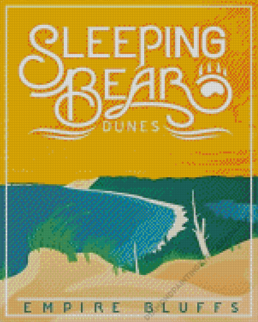 Sleeping Bear Dunes Lakeshore Poster Diamond Painting