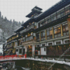 Snowy Ginzan Onsen Diamond Painting