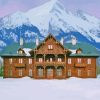 Snowy Hunting Lodge Diamond Painting