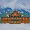 Snowy Hunting Lodge Diamond Painting