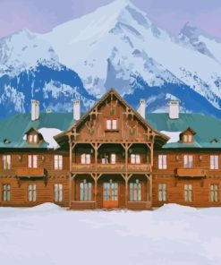 Snowy Hunting Lodge Diamond Painting
