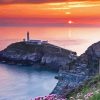 South Stack Lighthouse At Sunset Diamond Painting