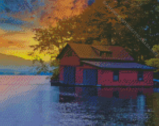 Squam Lake Sunset Diamond Painting