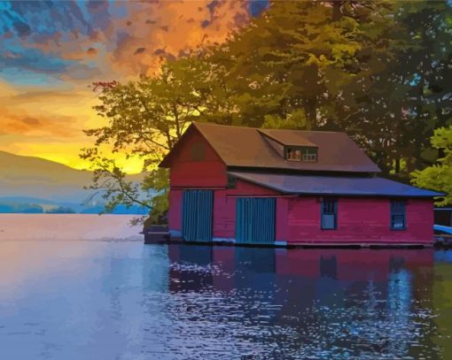 Squam Lake Sunset Diamond Painting